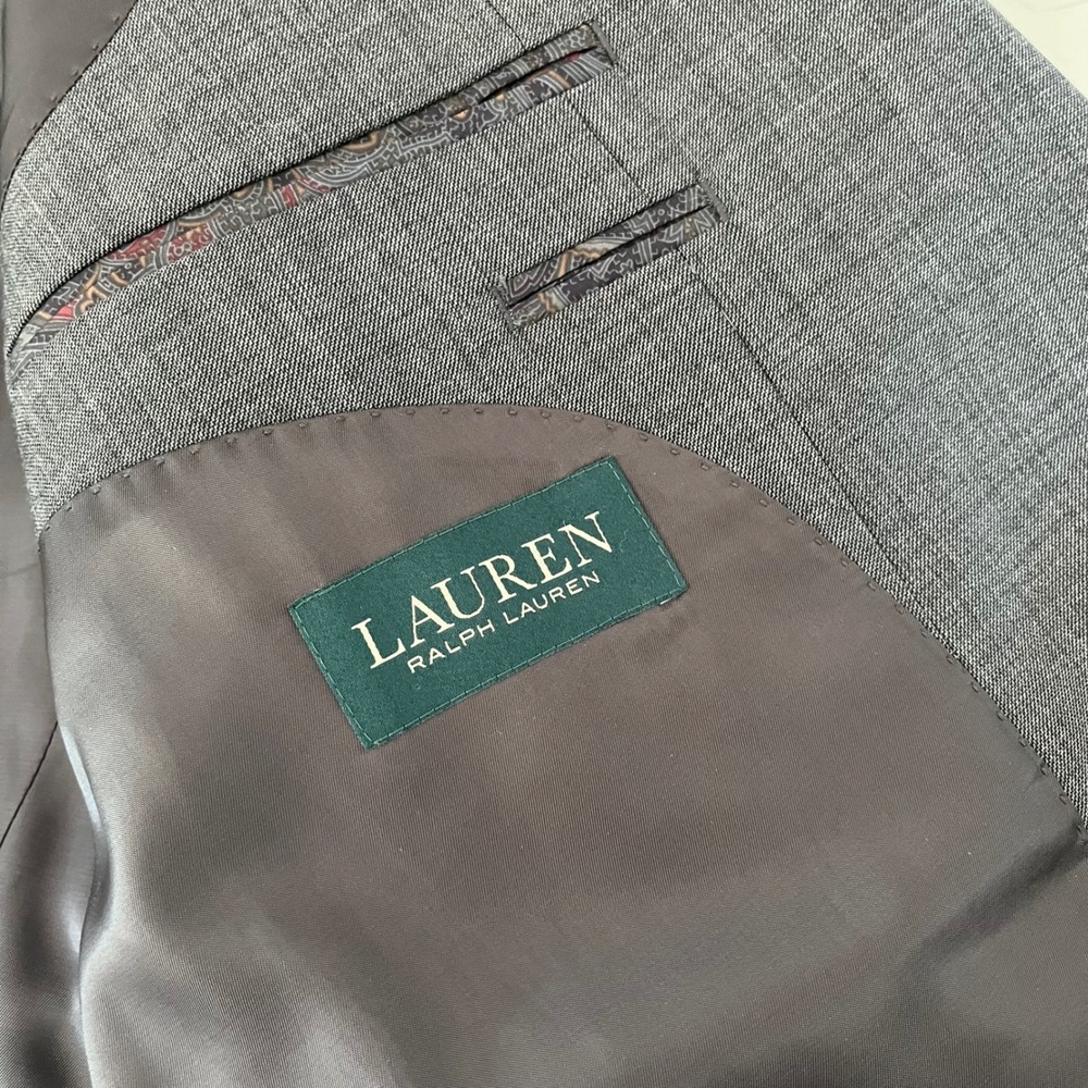 Lauren Ralph Lauren Blazer Mens 44L Gray - Picture 9 of 11